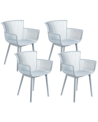 Gartenstuhl 4er Set PESARO Hellblau
