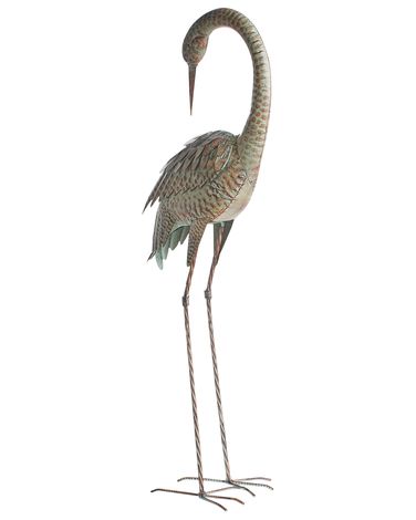 Garden Statue BEYLA Crane Brown